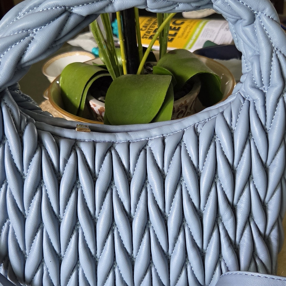 Urban Expressions Light Blue Braided Crossbody Bag
